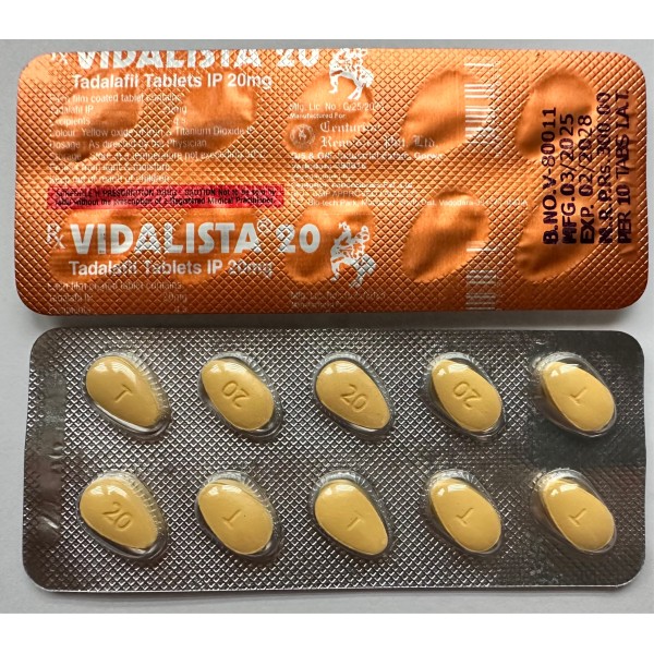 Tadalafil 20 mg Vidalista 20mg