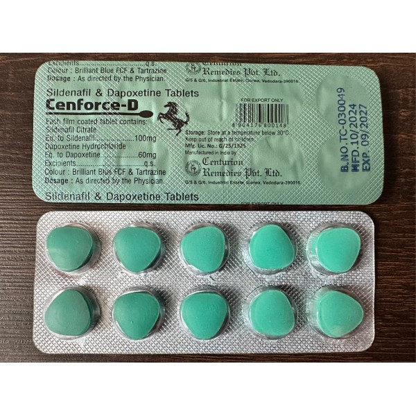 Cenforce D 160mg Sildenafil 100mg + Dapoxetine 60mg