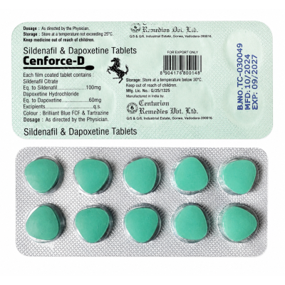 Cenforce D 160mg Sildenafil 100mg + Dapoxetine 60mg
