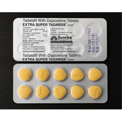 Extra Super Tadarise  Tadalafil 40 mg + Dapoksetyna 60 mg