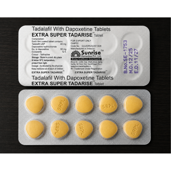Extra Super Tadarise  Tadalafil 40 mg + Dapoksetyna 60 mg