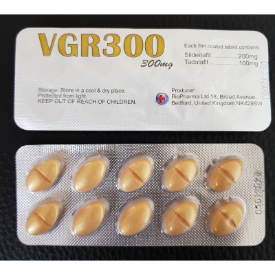VGR300 mg 2in1 Sildenafil 200mg + Tadalafil100mg